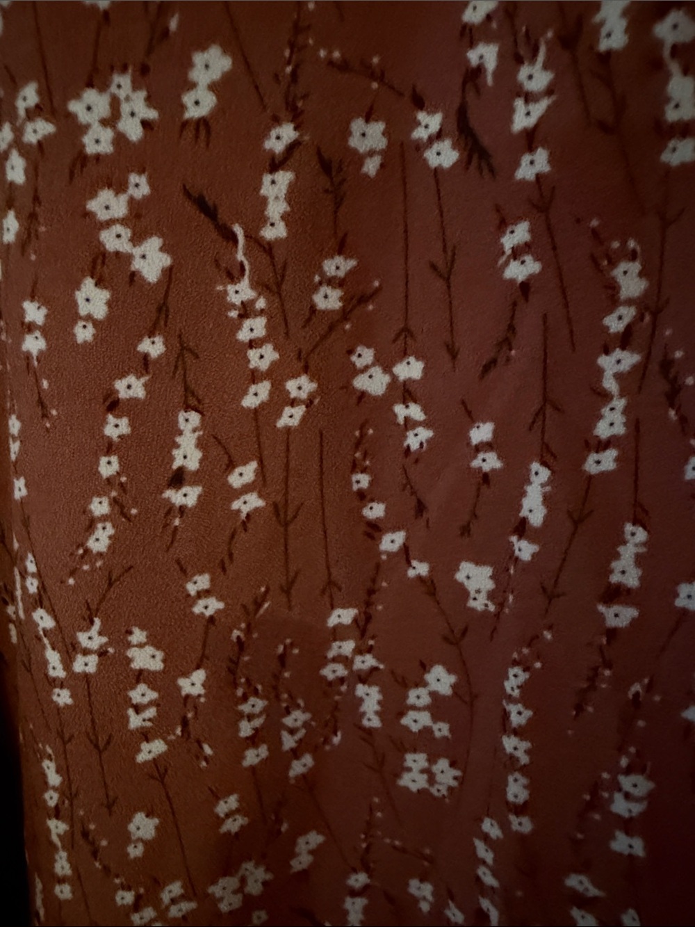 Episode LA Rust/Brown Floral Long Sleeve Ruffled Midi Dress - High/low - Picture 9 of 13